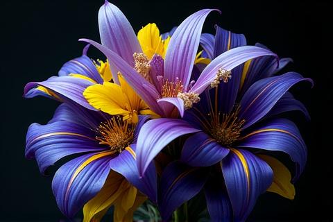 Einzigartiger, kreativer Strauß mit exotischen Blüten